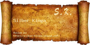 Silber Kinga névjegykártya