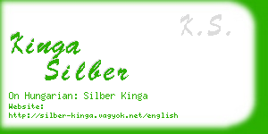 kinga silber business card